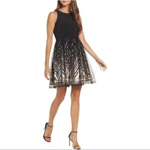 Vince Camuto Sequin Fit & Flare Cocktail Dress 4 NWT